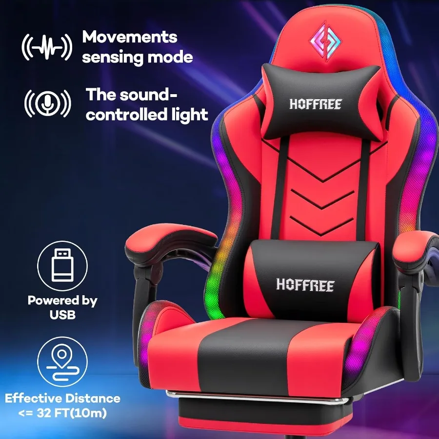 เก้าอี้เกมมิ่ง RGB พร้อมลำโพงแ - Music บทวิจารณ์และราคา