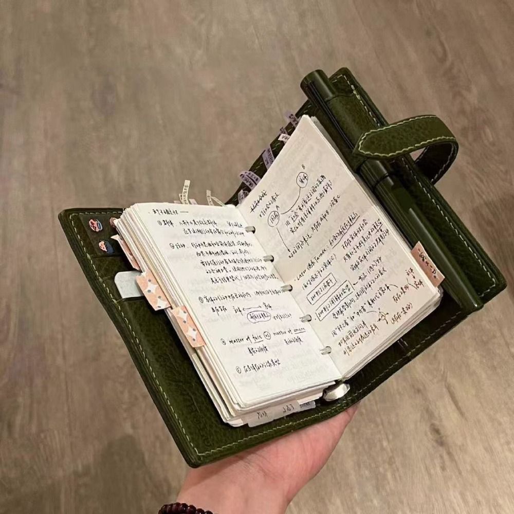 สมุดโน้ตหนังสีเขียว M5 รุ่นใหม - Vintage Leather Journal Notebook บทวิจารณ์และราคา