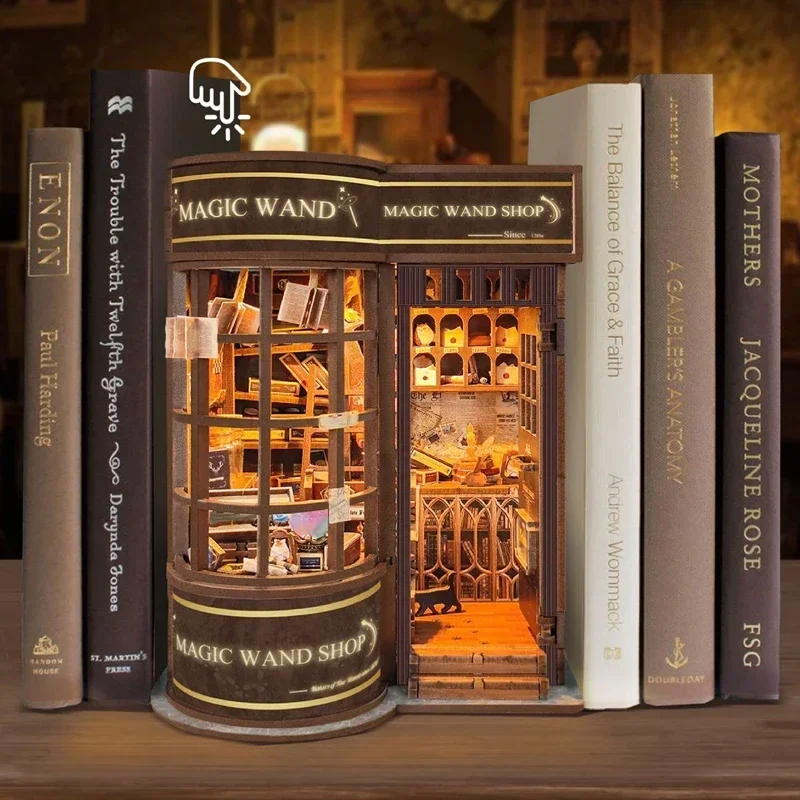 ชุดโมเดลไม้จิ๋ว DIY ร้านไม้กาย - Diy Wooden Book Nook Kit Shelf Insert บทวิจารณ์และราคา