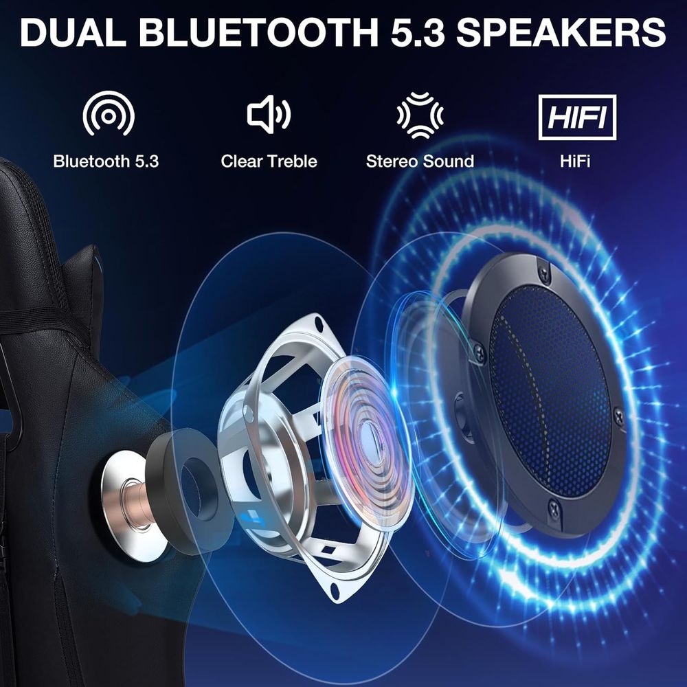 เก้าอี้เกมมิ่ง RGB พร้อมลำโพงบ - Music บทวิจารณ์และราคา