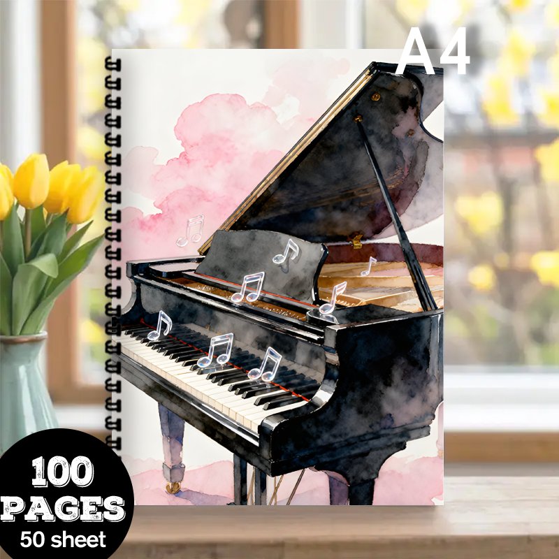 ขนาด A4, สมุดโน้ตดนตรี, สมุดโน - Blank Sheet Music Notebook บทวิจารณ์และราคา